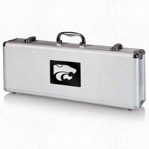 Picnic Time 681-00- 179-253-0 Fiero  Kansas State Wildcats Engarved Barbecue Tools In Black