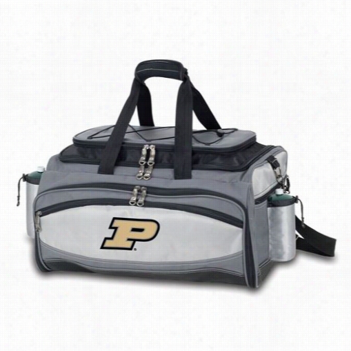 Picnic Time 770-00-175-512-0 Vulcan Purdue U Boilermakers Embroidered Basket In Black