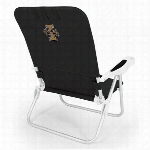 Picnic Time 790-00-179-964-0 Monaco University Of Idaho Vandals Digital Print Beach Chair  In Black