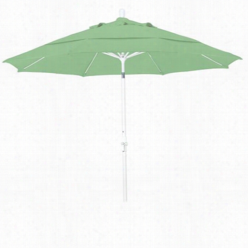 California Umbrella Gscuf118 11' Fiberglass Collar Tilt Double Wind Vent Market Umbrella