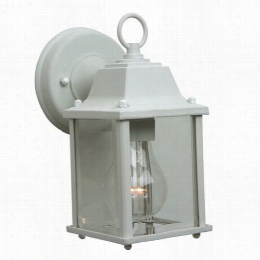 Craftmade Z192-04 Cast Aluminum  1 Light Outdoor Wall Sconce  In Matte White With Serene/beeveled Glass