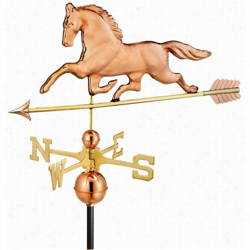 Good Directions 623pa Patchen Horse Weathervane In Olis Hed Copepr With Arrow