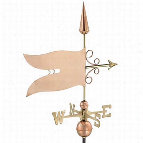 Good Dirwcttions 9628p  Banner Weathervane In  Polished Copper