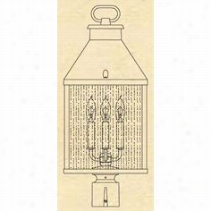 Hanover Lantern B25430 Large Capee Cod 25w Per Socket 4 Illustration Outdoor Post Lamp