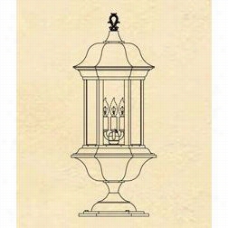 Hanoover Lantern B4161 Medium Signature Manor 25w Per Socket 3 Light Outdoor Pier Lamp