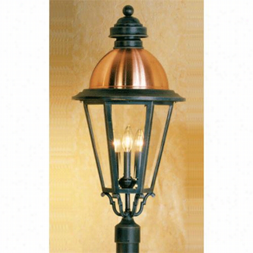 Hanover Lantern B51630c Large South Bend Copper Dome 25w Per Socket 4 Light Outdoor Post Lamp