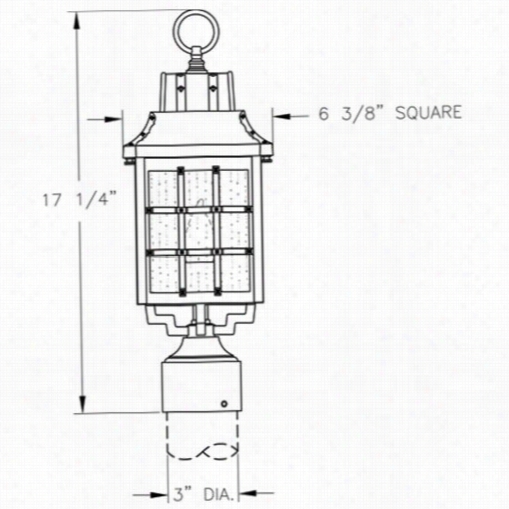 Hanover Lantern B8233 Small  Revere 60w 1 Light Exterior Postlamp