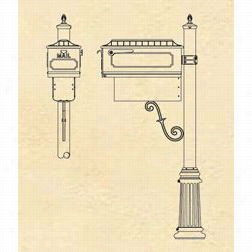 H Anover Lantern M96 Muirfield Village Mailbox With News Tube