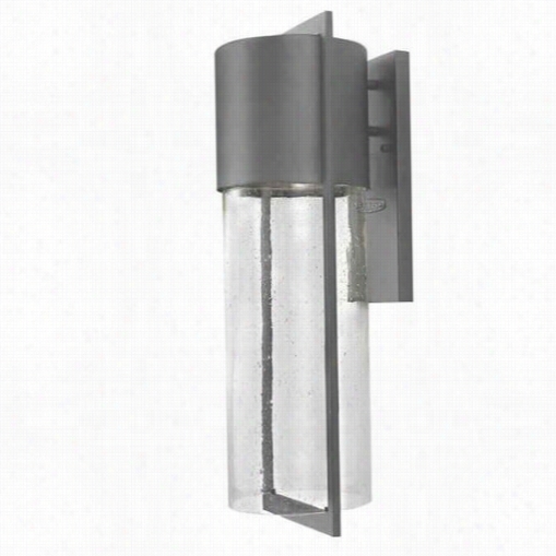 Hinkley Lighing 13 25he-led Dwell Large 1 Lihgt Led Exterior Wall Sconce I Nhematite