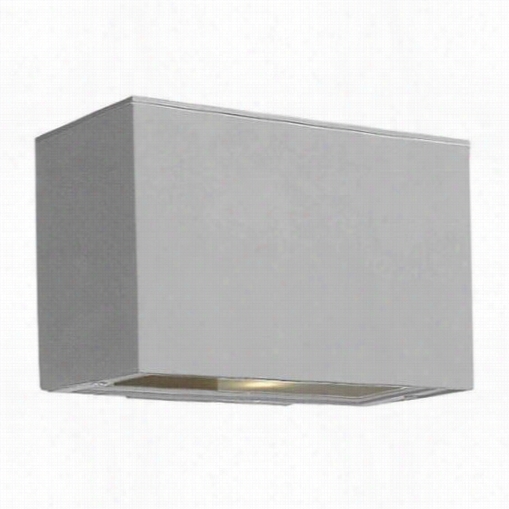 Hinkley Lighting 1646tt-led Atlantis 2 Light Mini Outdoor Wwall Pocket Sconce In Titanium