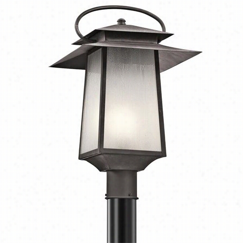 Kichler Lighting 49534wzc Woods Lake 1 Light Outdoor Post Mount In Weathered Zinc