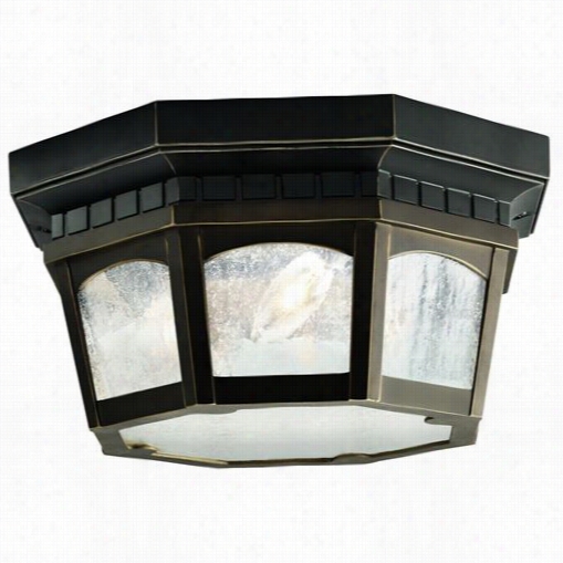 Kichler Lighting 9538rz Courtyard 3 Light Outdoor Ceiling Flush Mount