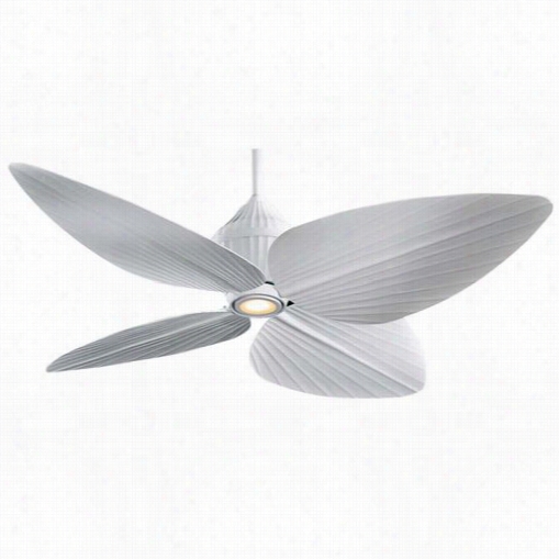 Minka Aire F581-whf Gauguin 52"" 4 Blade 1 Light Indoor/outdoor Ciling Fan In  Flat White - Blades Included