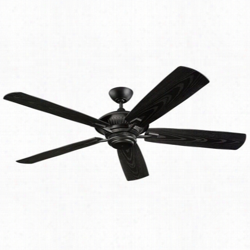 Monte Carlo Fans 5cy60bk Cyclone 60"" Outdoor Fan In Matte Lack