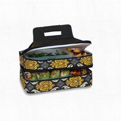 Picnic Plus Psm-721pf Entertainer Hot And Cold Food Carrier In Provence Flair