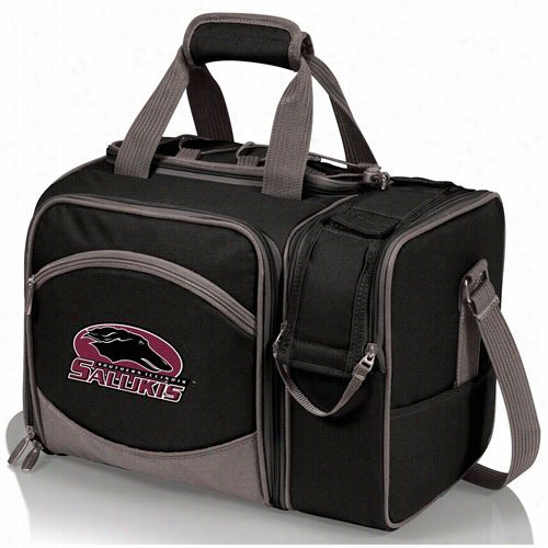 Picnic Time 508-23-175-034-1 Mailbu Southern Illiois University Salukis Digital Impression Tote In Black