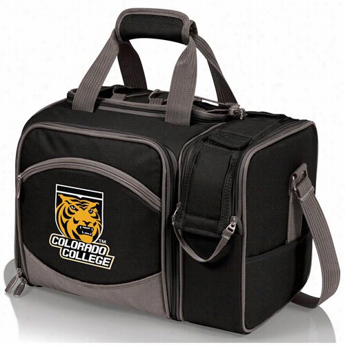 Picnic Time 508-32-175-774-0 Maliby  Colorado College  Tigerrs Digital Print  Tote In Black