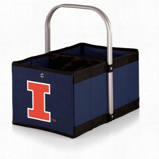 Picnic Time 546-00-138-214-0 Urban University Of Illinois Fighting Illini Digital Print Basket In Navy/slate