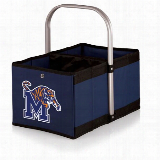 Picnic Time 546-00-138-754-0 Urban Seminary Of Learning  Of Memphis Tigers Dihital Print Basket In Navy/sla Te