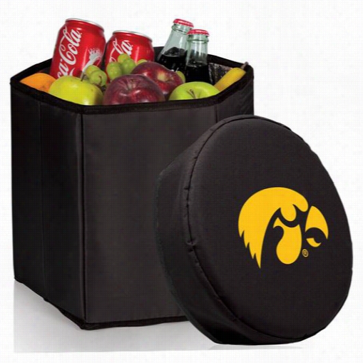 Picnic Time 596-00-179-224- 0 University Of Iowa Hawkeyes Digital Print Bongo Cooler And Srat In Black