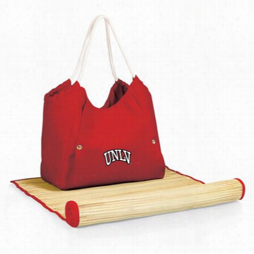Picnic Time 638-00-100-274- 0 Cabo University Of Nevada Las Ve Gas Rebels Digital Print Tote And Mat In Red