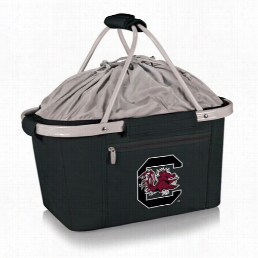 Picnic Time 645-00-175-524-0 Metro University Of South Carolina Gamecocks Digital Print Basket In Black