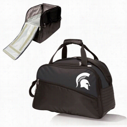 Picnic Time 671-00-175-354-0 Stra Tus Michigan State Spartans Digital Print Duffel Bag In Black