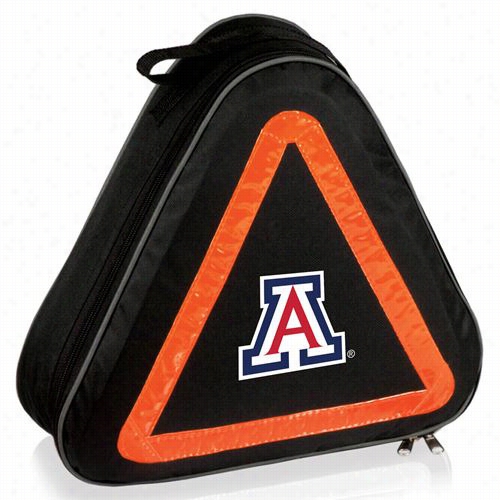 Picnic Time 99-00-179-014-0 University Of Arizona Wildccats Digktal Print Roaddside  Mergency Kit In Black