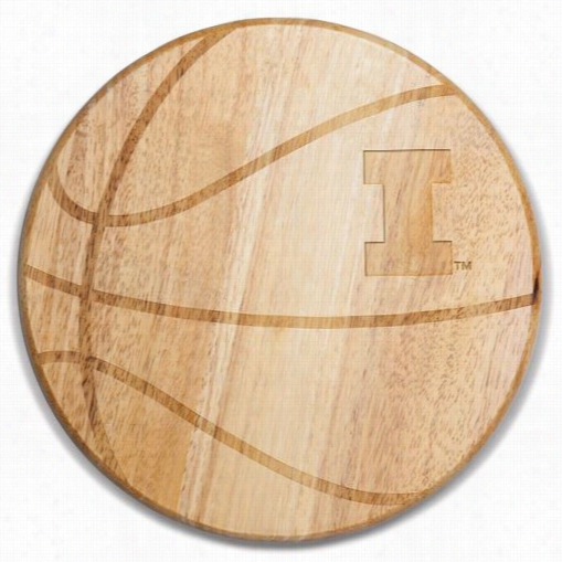 Picnic Time 840-00-505-213-0 University Of Illinois Fighting Illini Engraving Free Throw Cutting Board In Natural Wood