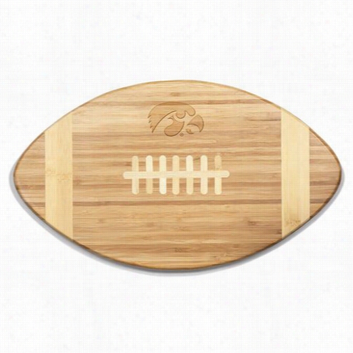 Picnic Time 896-00-505-223-0 Touchdown U Of Iowa Hawkeyes Egnraved Cutting Board In Natural