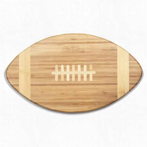 Picnic Time 896-00-505-373-0 Touchdown U Of Mississippi Rebels Engraved Cutting Board In Natural