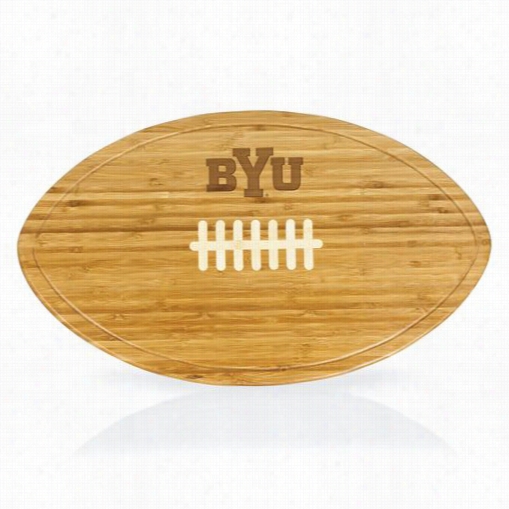 Picnic Time 908-00-505-713-0 Brigham Young Seminary Of Learning  Cougars Kickoff Engraved Citting Boarx In Natural Wood