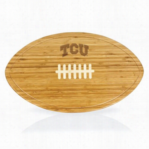 Picnic Time 908-00 -505-843-0 Texaas Christian University Horned Frogs Kickoff Engraced Cutting Board In  Natural Wood