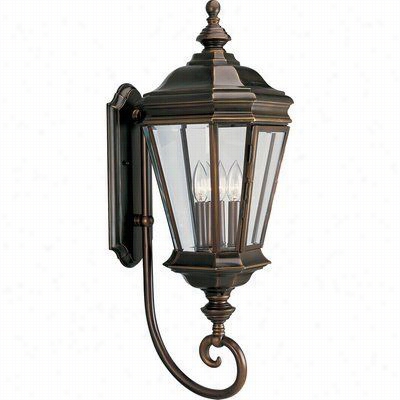 Progress Lighting P5672-108 Crawford Otdoor Wall Lantern In Oil Rubbed Bronze