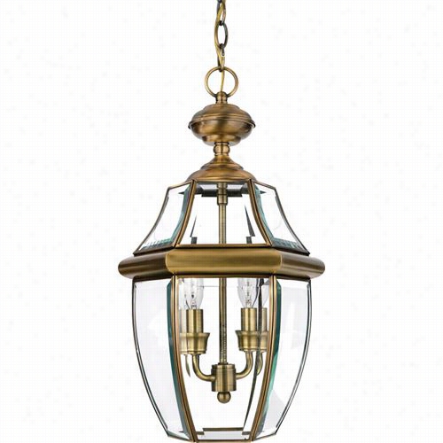 Quoizel Ny11788a Newbury 2 Light Outdoor Epndant In Antique Bras$