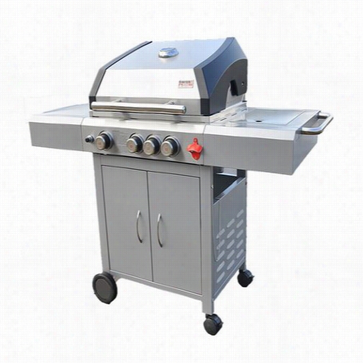 Swiss Grills A-3 Arosa 3 Burneer Free Standing Grill In Stainless Steel