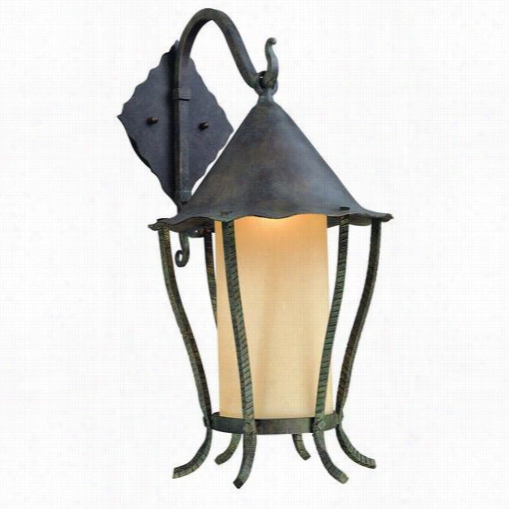 Troy  Lghting B1423va Nottingham 25-1/4"&quo T;h 1 Light Outdoor Wall Sconce In Vert Antique