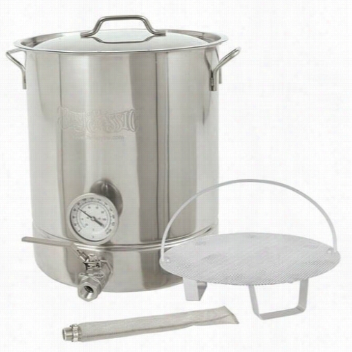 Bayou Classic 800-408 6 Piecee 8 Gallon Stainless S Teel Hkme Brewing Kettle Set