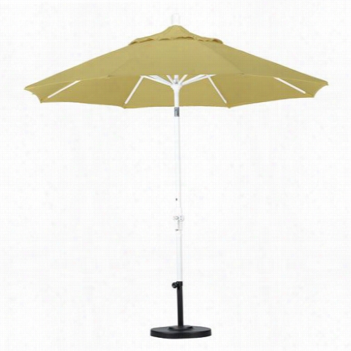 California Umbrella Gscu908170 9' Aluminum Collar Tilt Market Umbrella In Matted White