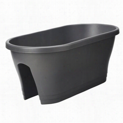 Exaco Oval-anthracite Corsica Oval  Flowrr Span Planter In Anthracite