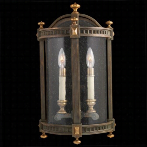 Fine Art Lamps 565018 Beekkman Place 2 Light Outdoor Wall Sconce In Wethereed Woodland Brownn