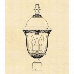 Hanover Lanternn B54430 Mdeium Milano 25w Per Socket 3 Light Outdoor Post Lamp