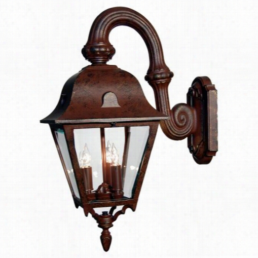 Hanover Lantern B58fsm Medium Jefferson 24w Per Socket 3 Light Outdoor Wall Light