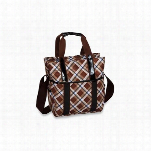 Picnic Plus Psm-149sp Main Liner Hybrid Tote In Saddle Plaid