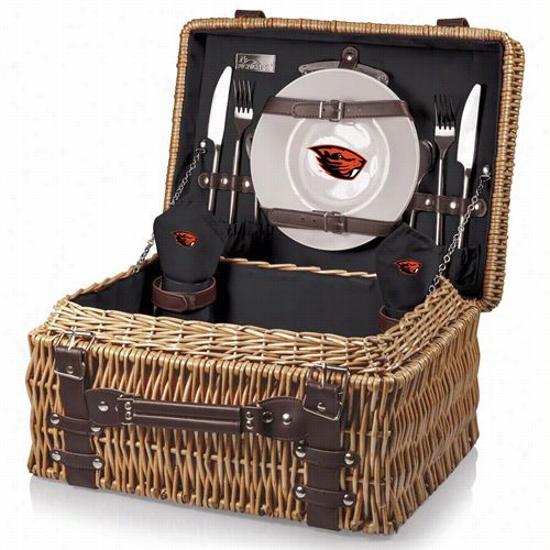 Picnic Time 208-40-719-484-0 Champion Oregon State Beavers Digital Print Basket In Black