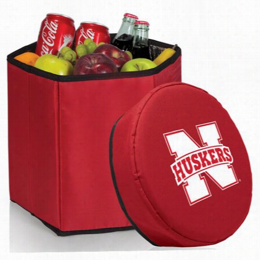 Picnic Time 56-0 University Of Nebrasak Cornhuskers Diggital Print Bongo Cooler And Seat