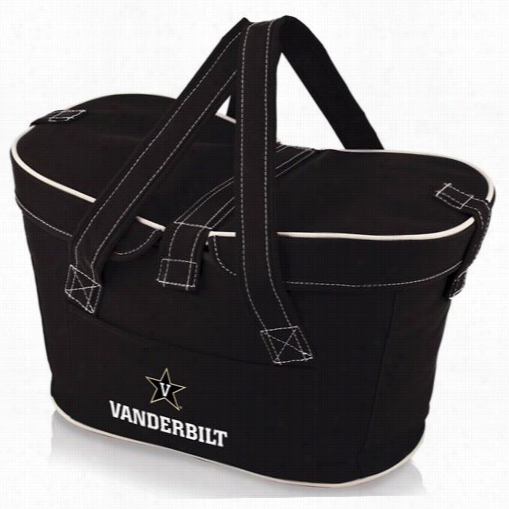 Picnic Time 59900-179-584-0  Mercado Vanderbilt University Commodores Digital Print Basket In Black