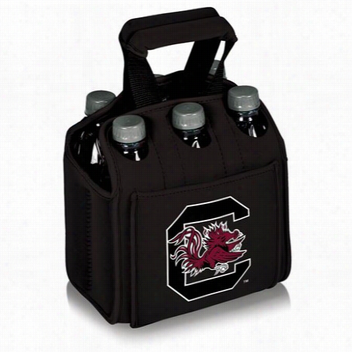 Picnicc Time 608-00-179-524-0 Six Pack U Of South Carolina Gamecocks Digital Print Cooler Carry In Black