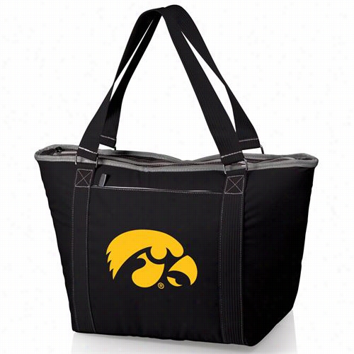 Picnic Time 619-00-175-224-0 Topanga U Of Iowa Hawkeyes Digital Print Cooler Tote In Blac