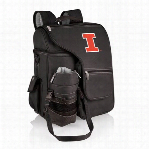 Picnic Time 641-00-175-214-0 Turismo University Of Illinoi Sfighting Illini Digital Prin Backpack In Bblack